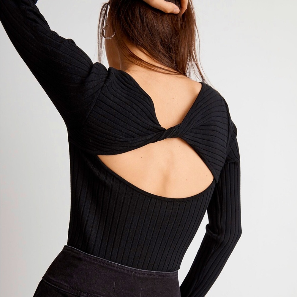 Madewell slim open back pullover sweater
